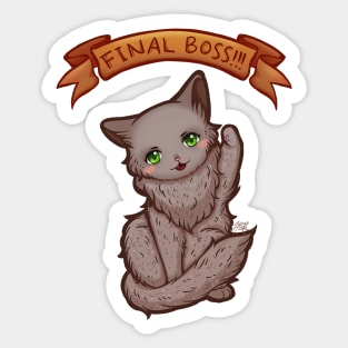 Kitty Final Boss Illustration Sticker